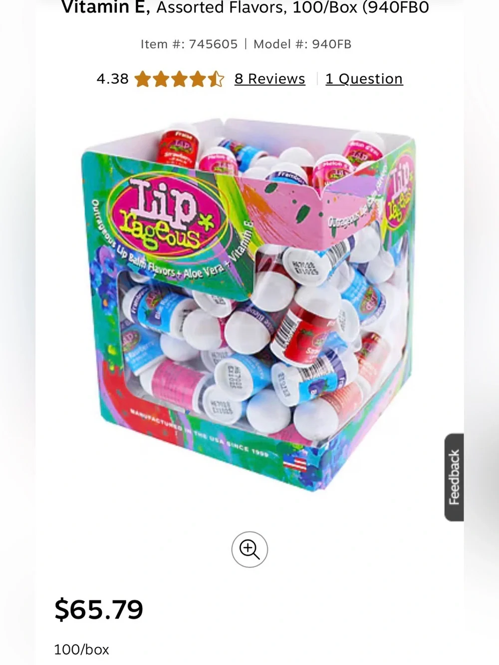 Brand new -Lip Rageous Balm Assortment -100/bx